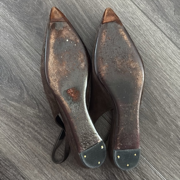 Jil Sander Brown suede slingbacks wedge 39.5 - Picture 3 of 6